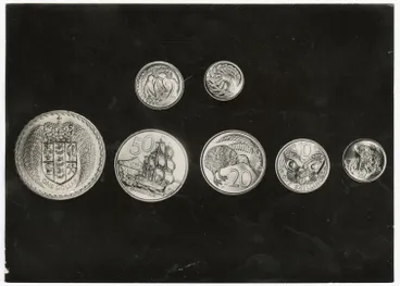 Image: Seven coins photographed at the royal mint