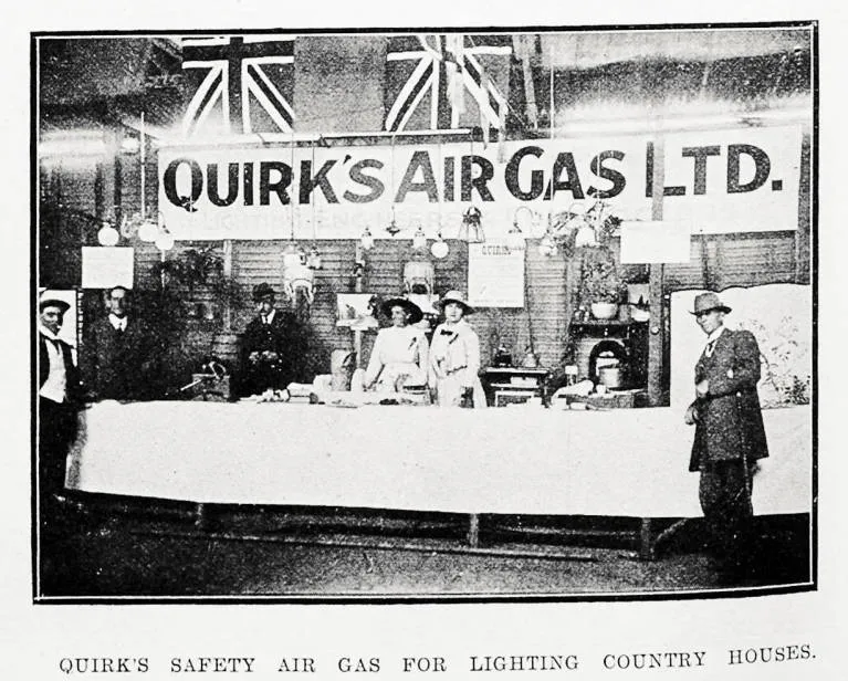 Quirk's safety air gas for lighting country houses