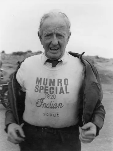 Image: Burt Munro promotes his 'Special'