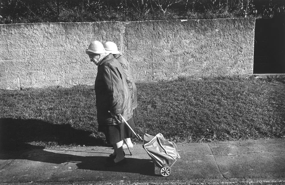 Hidden Lives: the work of care. Gladys and Audrey Thetford on their way to the shops