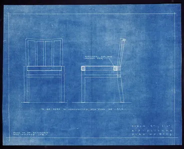 Image: Blueprint - Plans for a chair