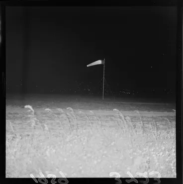 Image: Night light beside runway, Rongotai Airport, Wellington