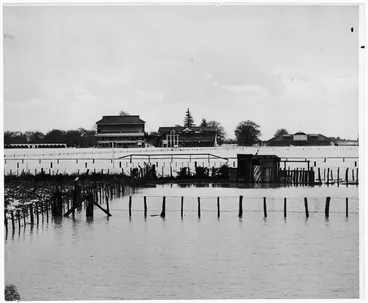 Image: Makaraka Racecourse under flood waters