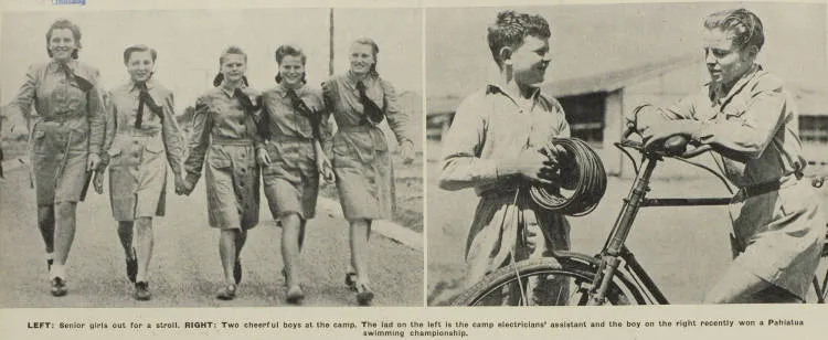Polish children in their camp at Pahiatua