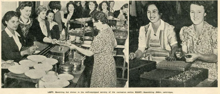 Women workers at the Colonial Ammunition Company's works near Hamilton