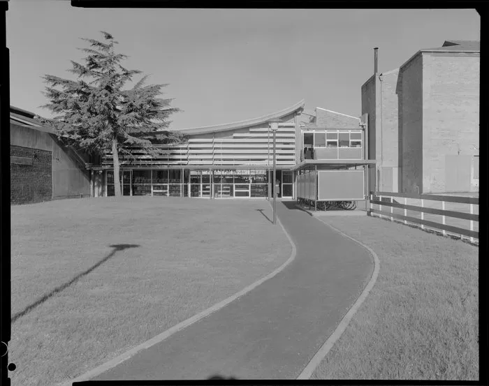 Public library, exterior, back of building, Gisborne