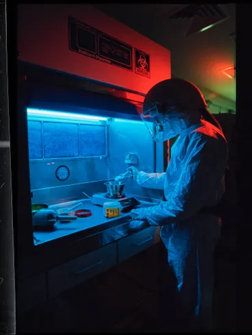 Image: Biohazard controlled environment