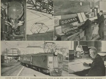 Image: Electric trains appear on the Wellington-Paekakariki section of the main line: modern development in railway transport