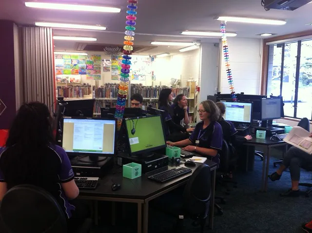 Library staff learn about new computers