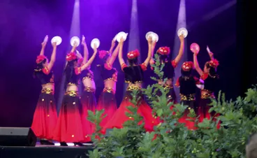 Image: Stage performance at the Auckland Lantern Festival.