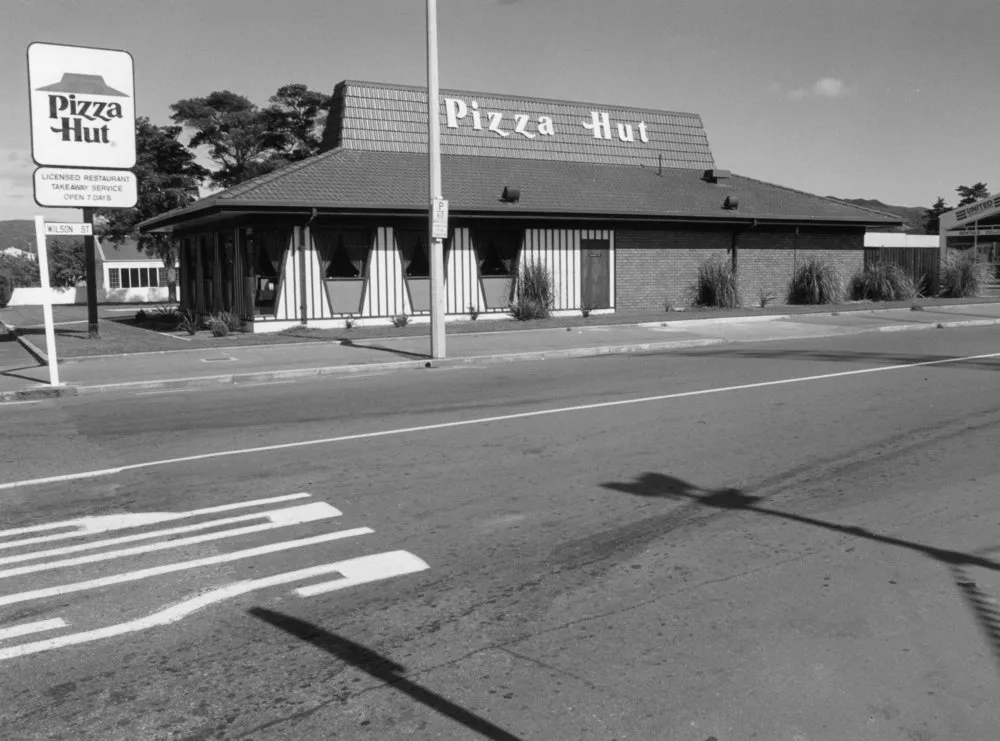 Fergusson Drive; No. 851-857; Pizza Hut building, at Wilson Street.