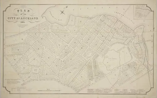 Plan of the City of Auckland, 1865, copied from the government registration map.