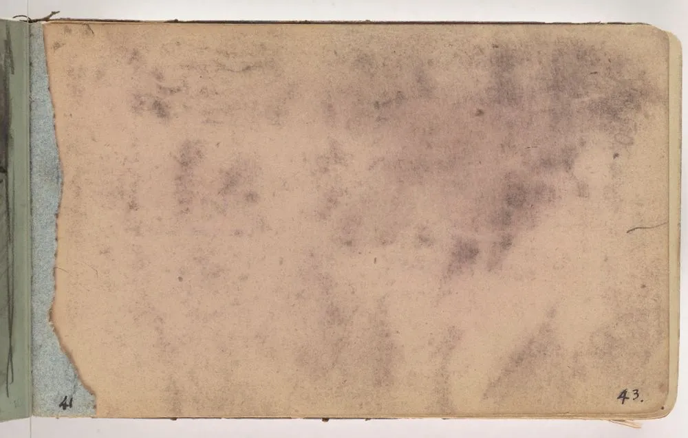 Torn blank page. From: An 1876 sketchbook.