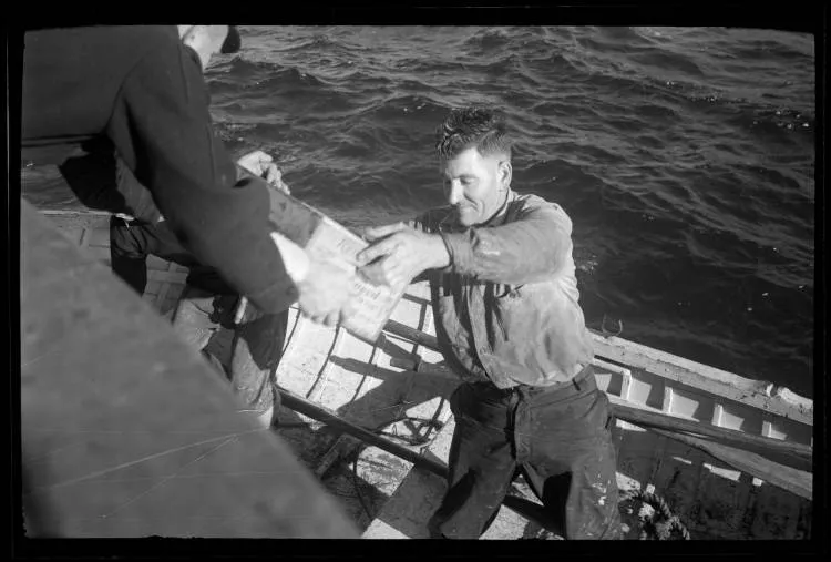 Supplies for Cuvier Island Lighthouse, 1950