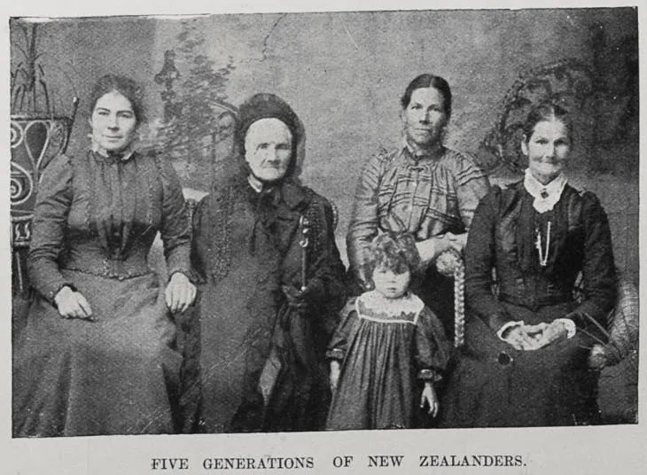 Five generations of New Zealanders
