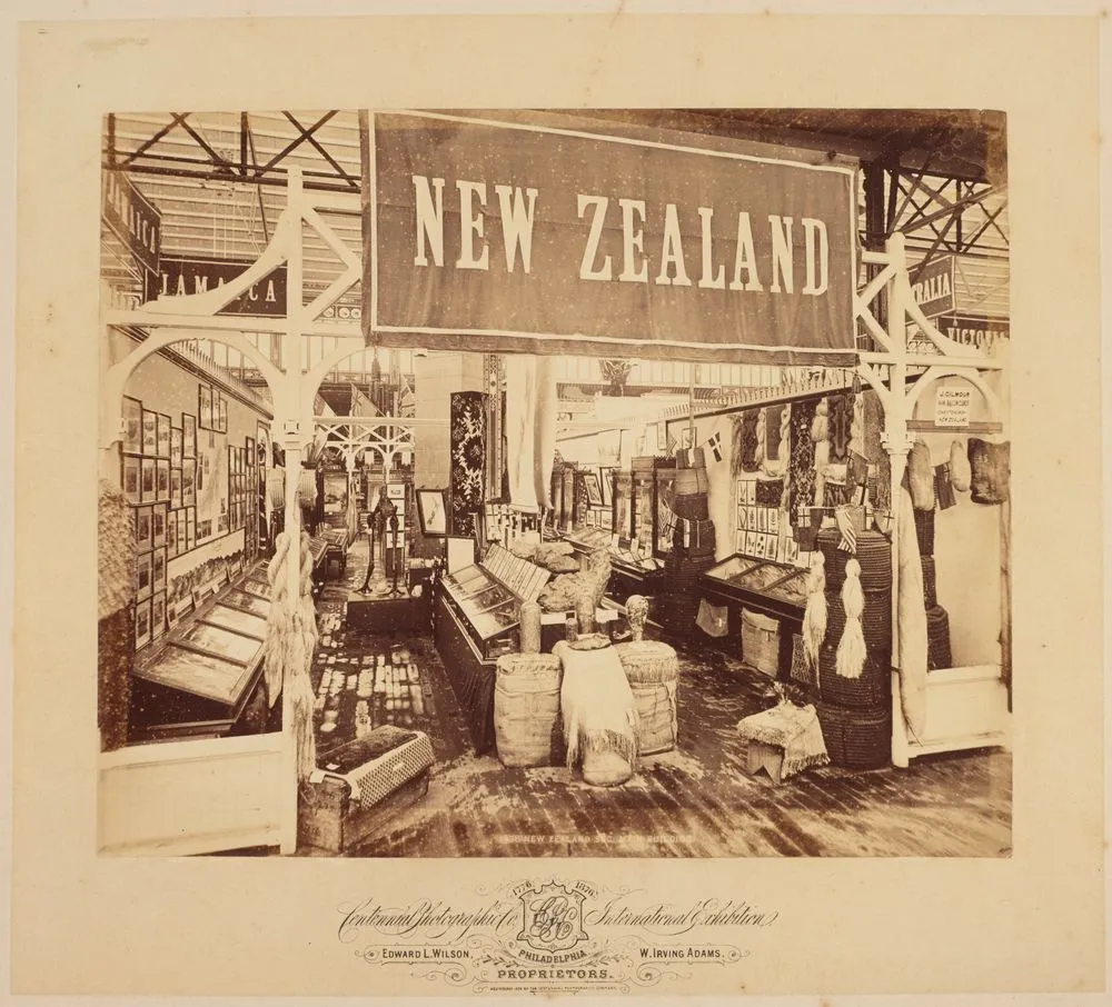 1876 Philadelphia International Exhibition - New Zealand section main building