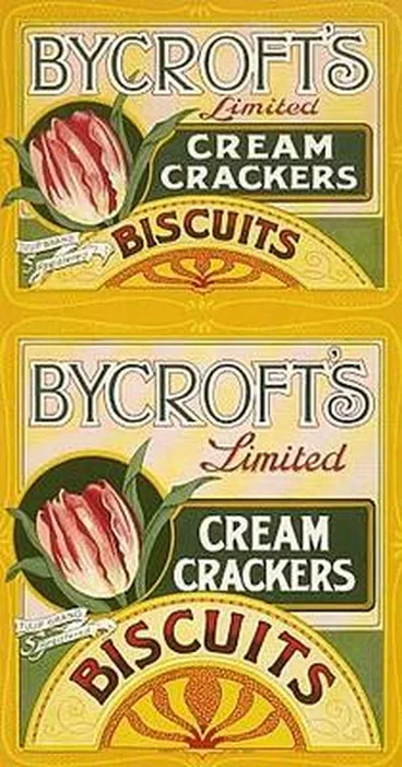 Image: Bycroft's Cream Crackers (trade label for biscuits)