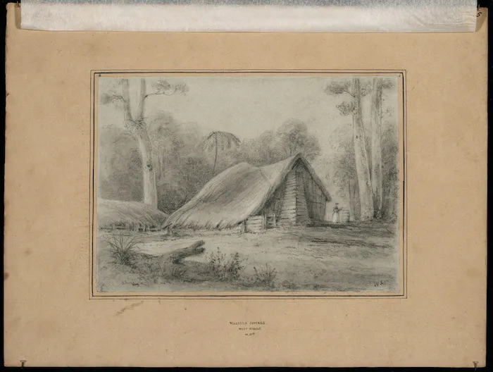 Swainson, William, 1789-1855 :Russels Cottage, Hutt Forest, N.Zd. / W.S. [ca 1846]