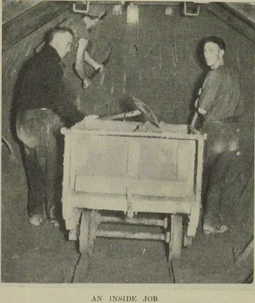 Image: An inside job: Men working in the Fordell tunnel near Wanganui