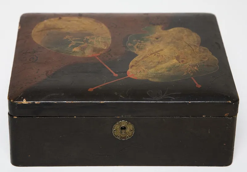 Box - Trinket Wood and Lacquer Finish Japanese
