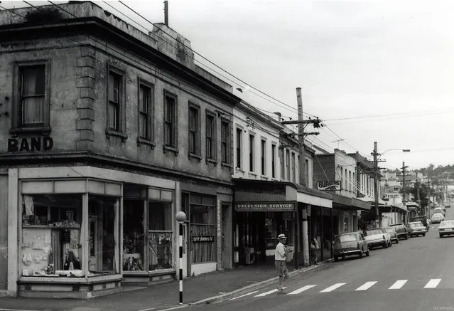 Caversham Shops, South Road at intersection with Playfair Street, c1977