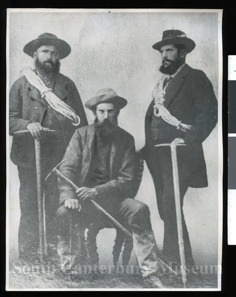 Rev. William S Green and Swiss guides, Ulrich Kaufmann and Emil Boss