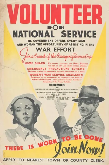 Poster for volunteer war service Image: Poster for volunteer war service