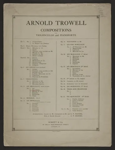 Image: Roundelay : op. 11, no. 2 / Arnold Trowell.
