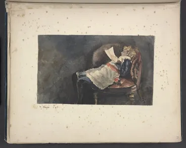 Image: Kenyon, May :[Girl reading] [18]84.