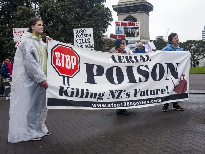 Anti 1080 protest at Parliament