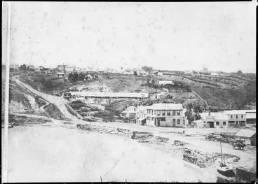 Image: Mechanics Bay, Auckland, 1861 - panorama part 3