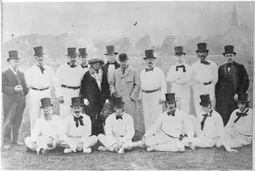 Image: Parliamentary cricket team, Basin Reserve, Wellington