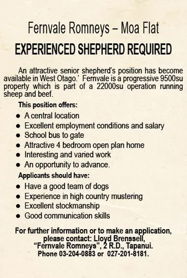 Image: Job advertisement