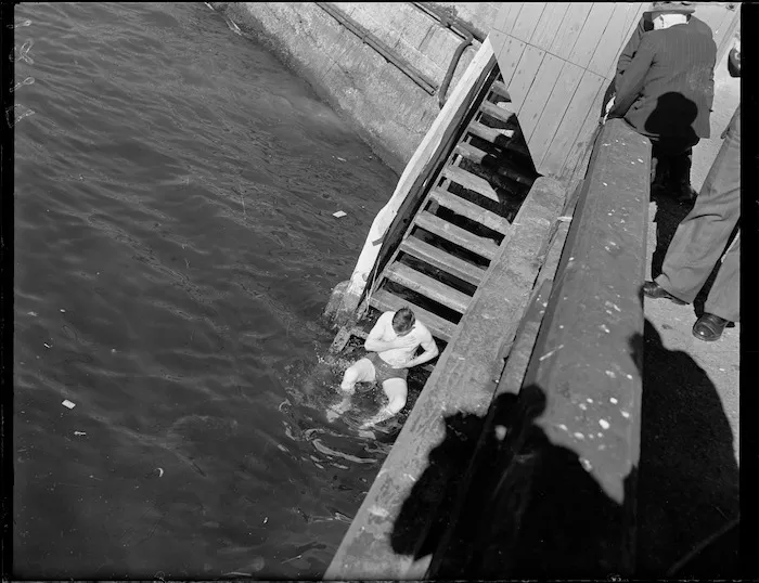 Mr Withnell's winter swim