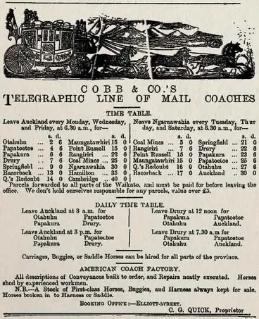 Image: Cobb & Co advertisement