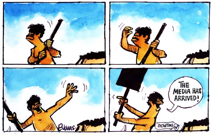 Evans, Malcolm Paul, 1945- :'The media has arrived!' 6 February 2012