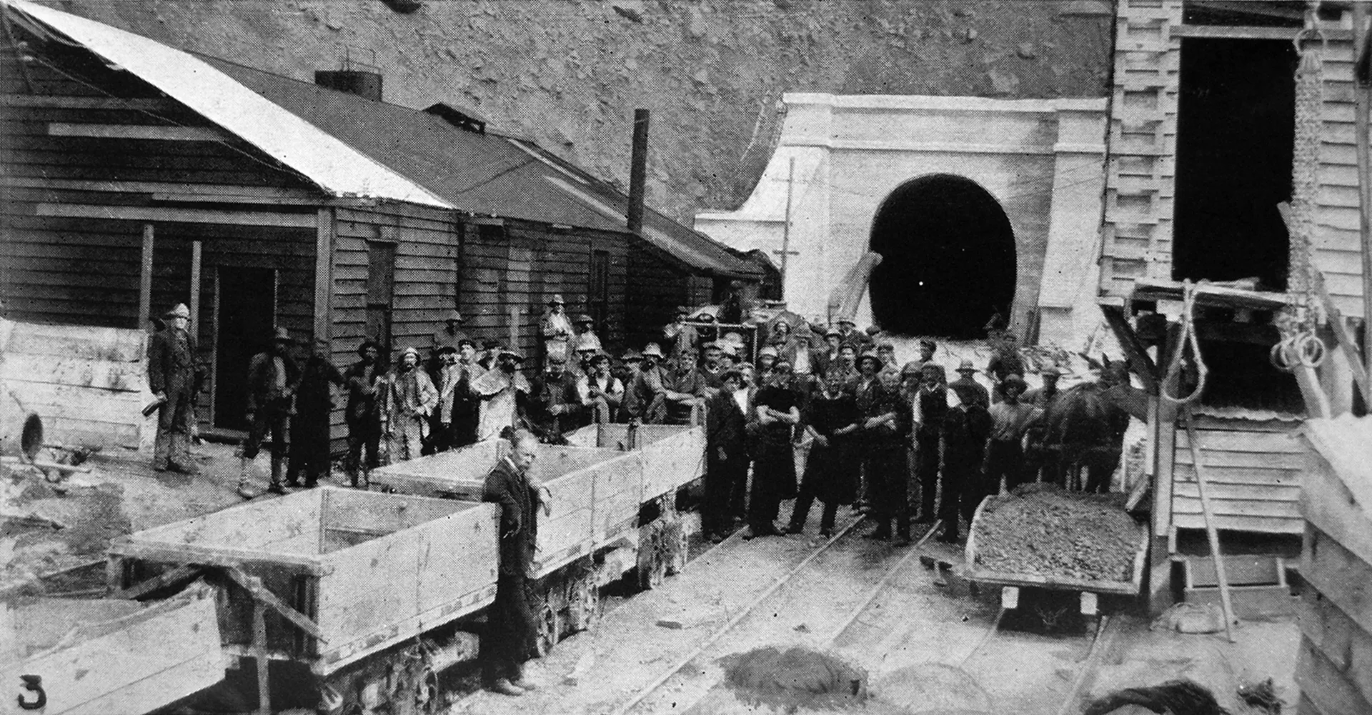 One of the shifts at the tunnel mouth