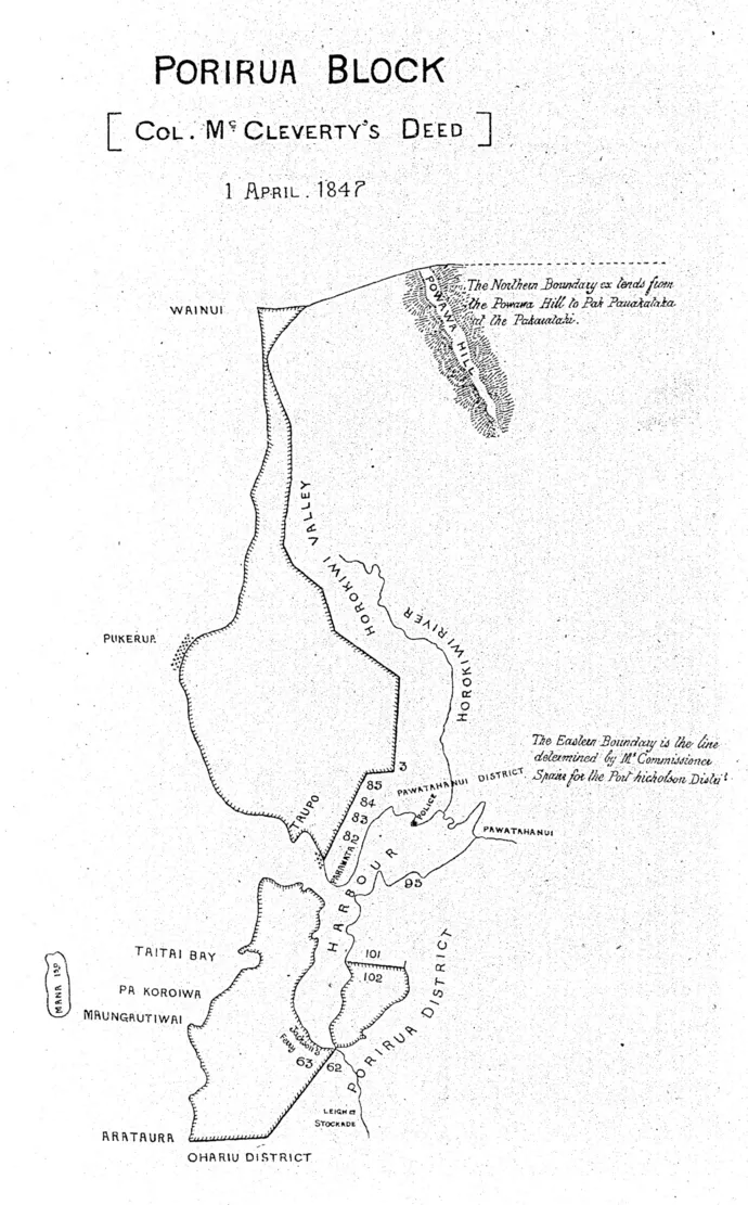 Porirua Block — [Col. Mc. Cleverty's Deed] — 1 APRIL. 1847