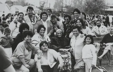 Image: Dame Whina and friends, Tamaki College, 1987