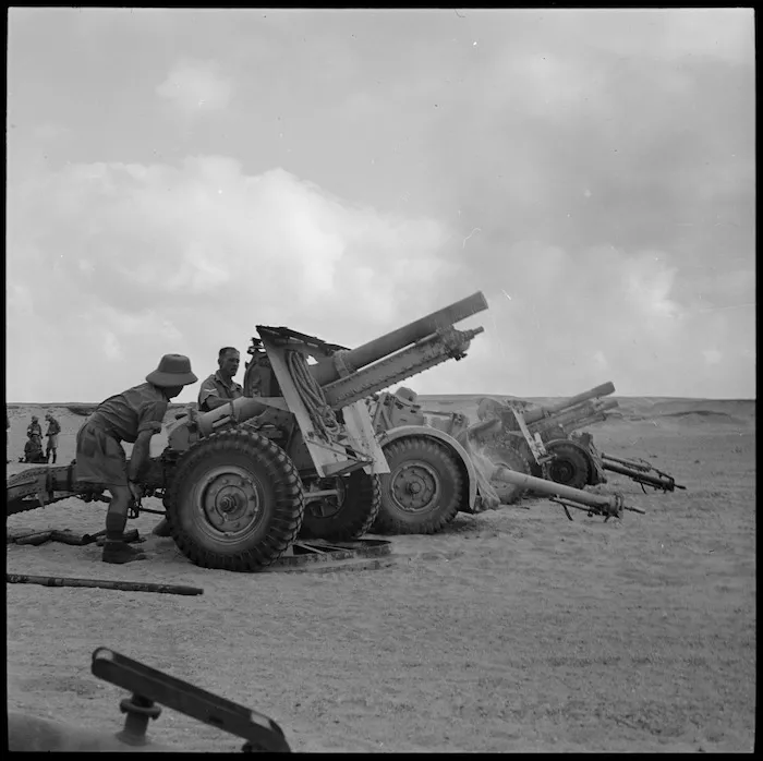 Artillery calibrating guns, Egypt
