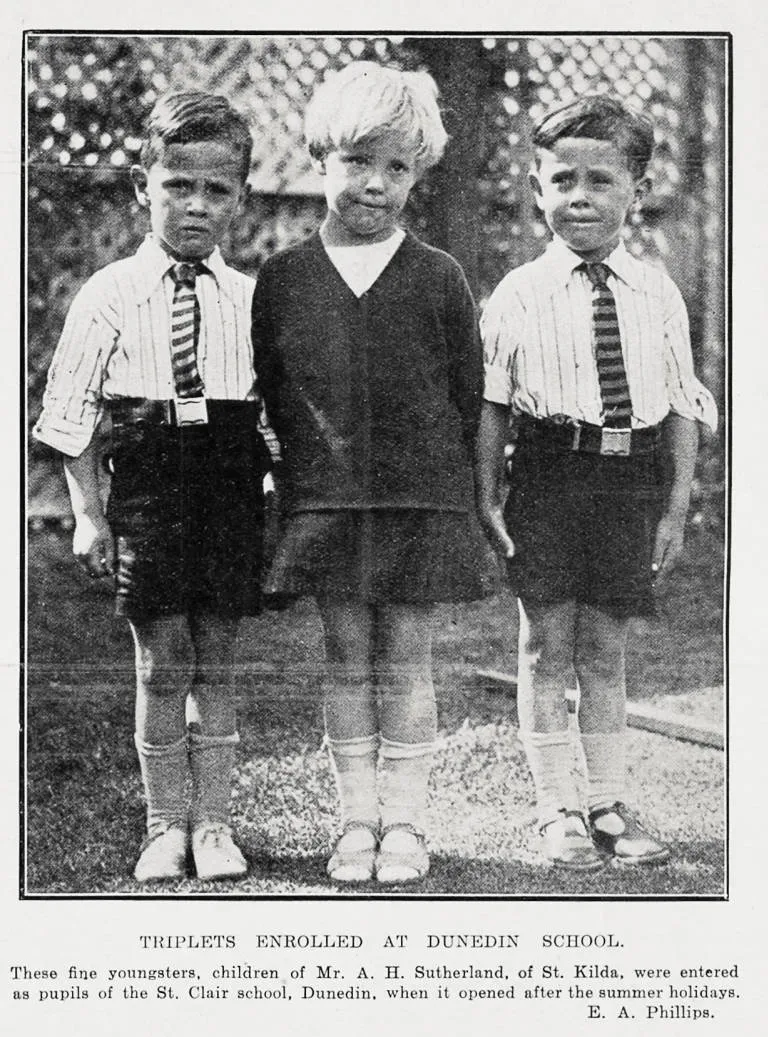 Triplets enrolled at Dunedin school