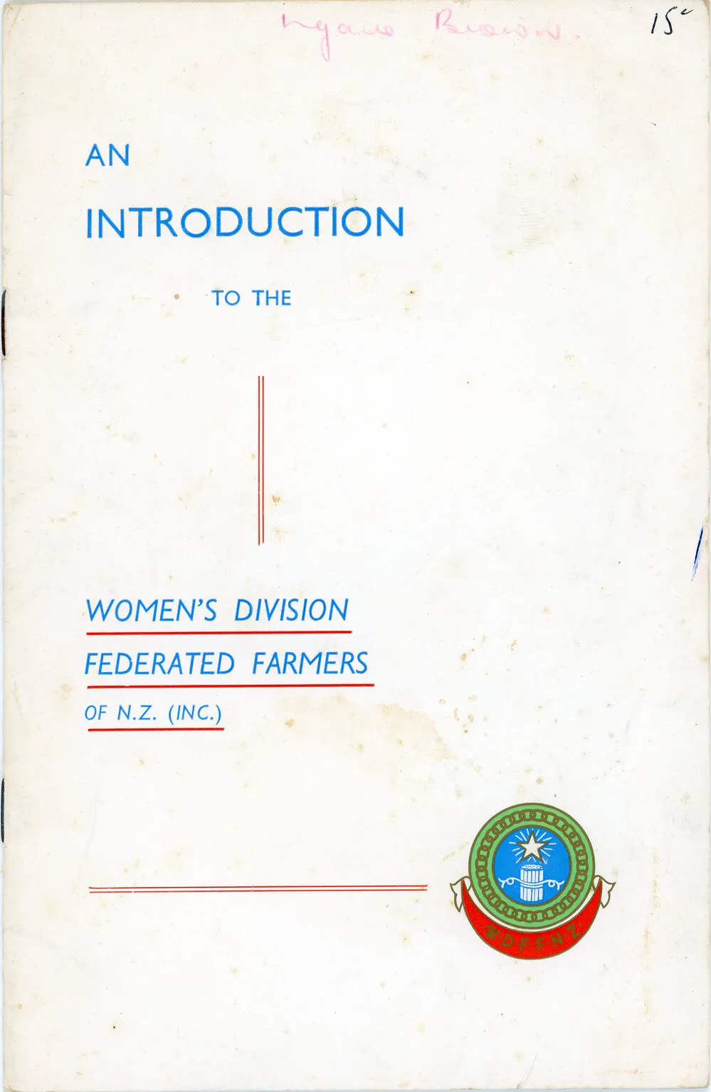 An Introduction to the Women's Division Federated Farmers of NZ