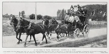 Image: An old mode of travel perpetuated: coaching to a picnic