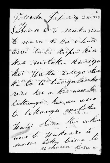 Image: Letter from Wiremu Tako Ngatata to McLean