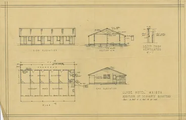 Image: Architectural plan, Clyde Hotel, Wairoa