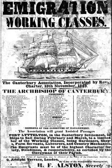 Image: Canterbury Association advertisement
