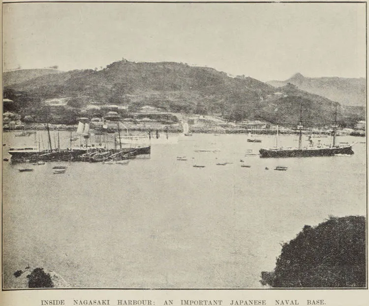 Inside Nagasaki harbour: an important Japanese naval base