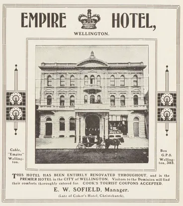 Empire Hotel, Wellington Image: Empire Hotel, Wellington