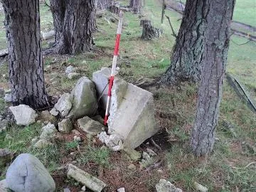 Section of concrete chimney, Featherston Prisoner of War Camp : digital image