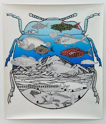 Landscape with extra fish